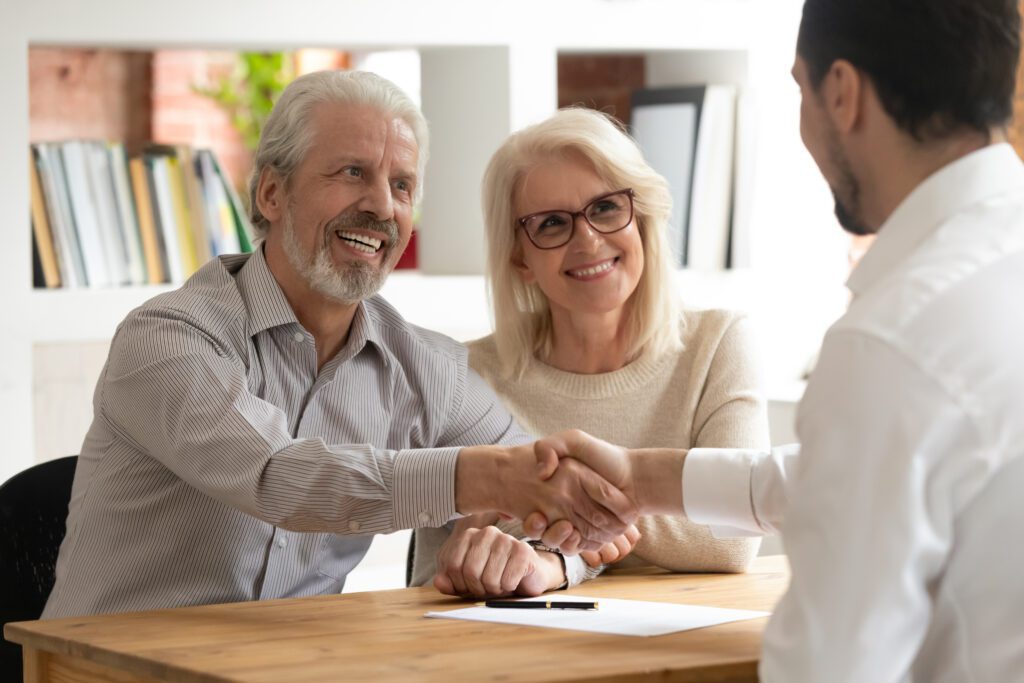 Senior People Handshake