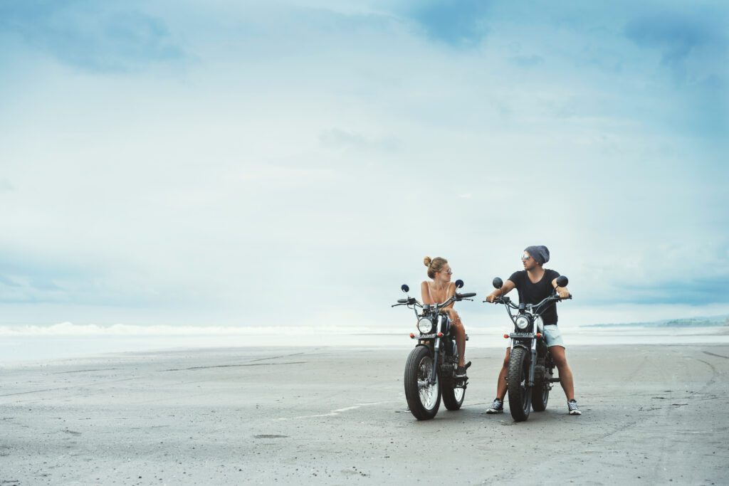 Couple on Motorcycles